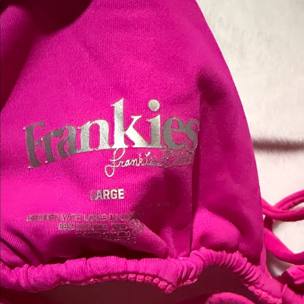 Frankie's Bikinis Hot Pink Set with additional shorts